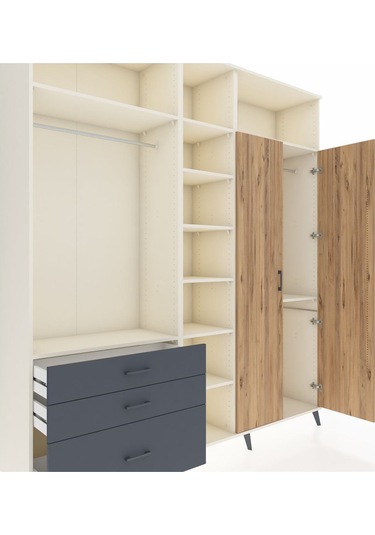 Hyperion Dolap 10 Raflı 3 Çekmeceli 2 Askılı 220x44x243 Aytaşı-çam/antrasit Atlas Çam/antrasıt Hyperion Dolap 10 Raflı 3 Çekmeceli 2 Askılı 220x44x243 Aytaşı-çam/antrasit Atlas Çam/antrasıt