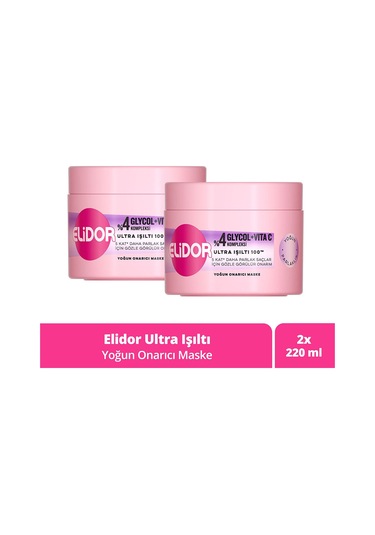 Elidor Yoğun Onarıcı Maske Ultra Işıltı Yoğun Parlaklık 220 Ml X2