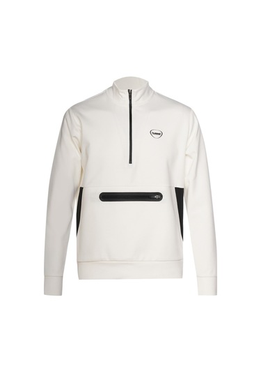 Hummel Loton Yarım Fermuarlı Sweatshırt 922255-9003 Beyaz