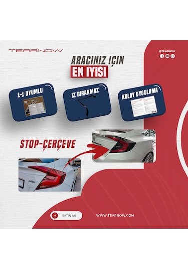 Fiat Egea 2015-2024 Stop Çerçeve - Piano Black, Siyah