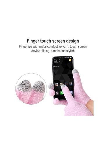 Sones 2 Adet Tüy İplik Dokunmatik Ekran Eldiveni Açık Hava Tam Parmak Eldiveni