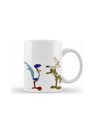 Road Runner Ve Coyote Kupa Bardak Porselen Karışık