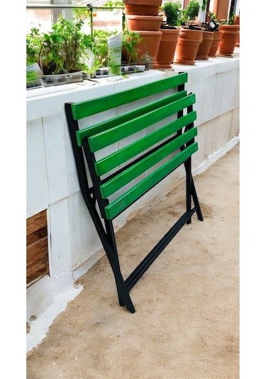 Modern Balkon Bahçe Mutfak Bistro Set Katlanır Masa-sandalye Yeşil
