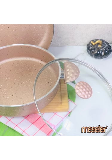 Meşeler Granit 26 CM Basık Tencere Rose