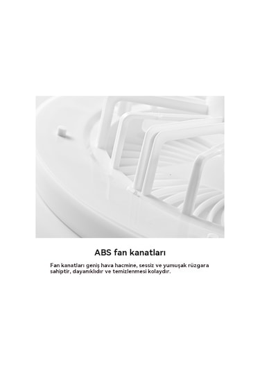 Modern Akıllı Uzaktan Kumanda Vidalı Fan Işığı Mini Fan Işığı Koku Fanı Işığı - Beyaz