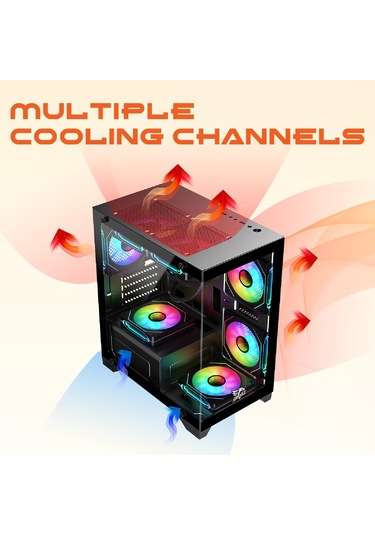 Gameagle Tornado Bilgisayar Kasası + 750w + 80 Power + 240 Mm Sıvı Soğutma Siyah