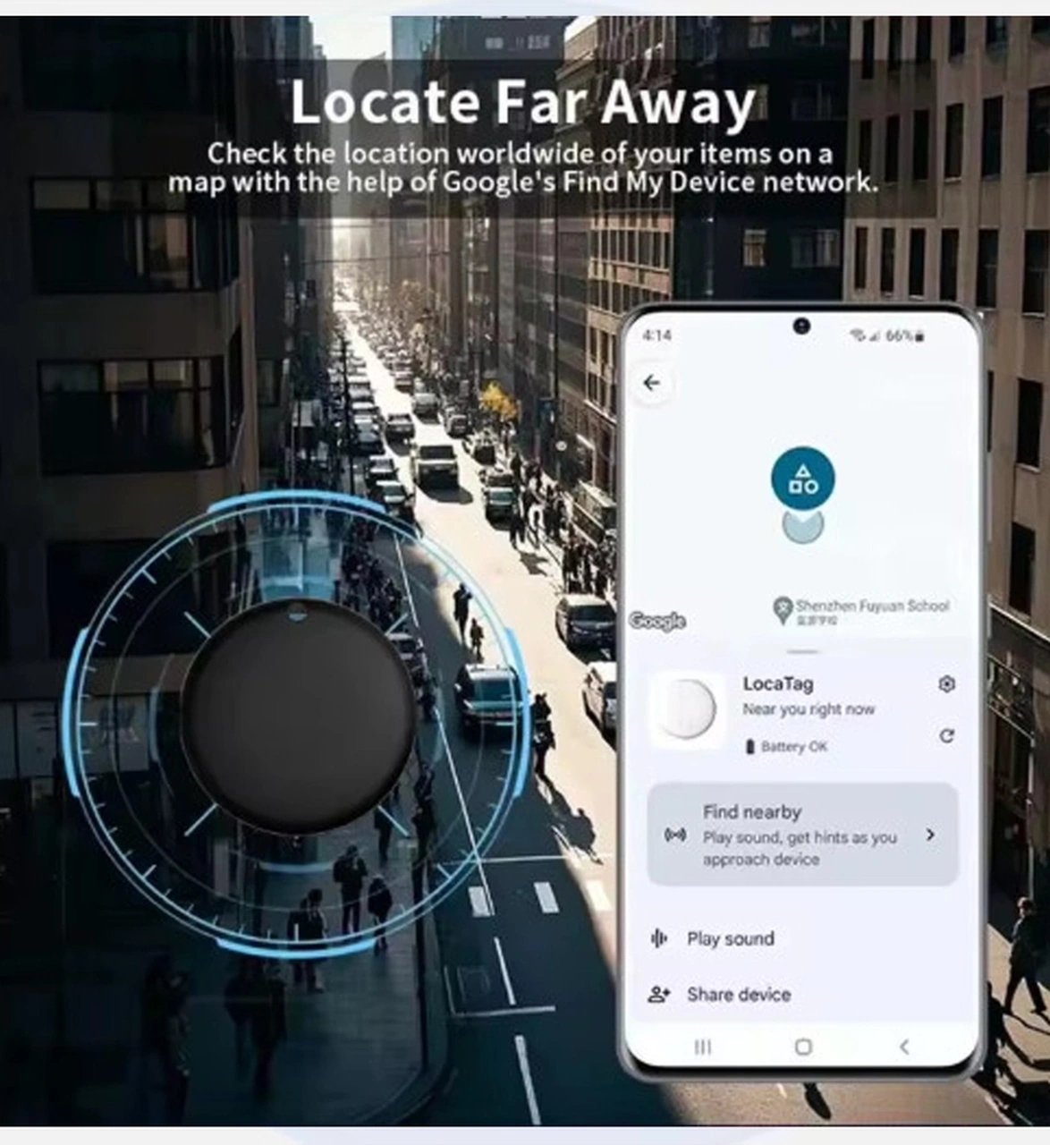 Airtag Android Konum Belirleme Akıllı  Smart Finder Siyah