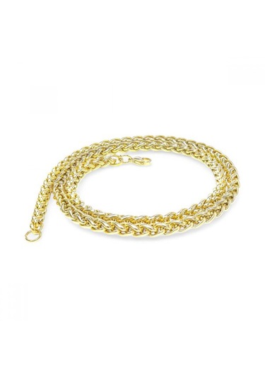 Erkek Sarmaşık Model Çelik Zincir Kolye 9185 Altın