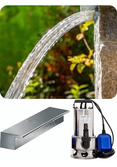Watershut 1000 Mm Duvar Şelalesi + 900 Watt Dalgıç Pompa Seti