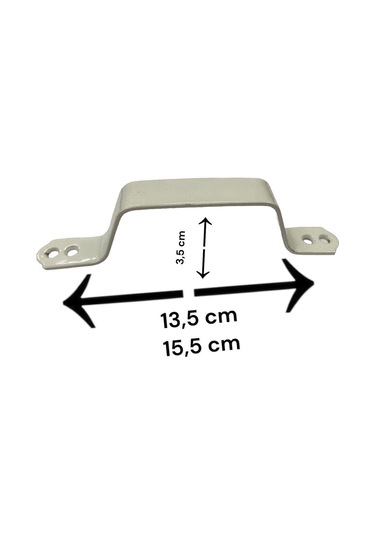 Ennalbur Demir Doğrama Kulp Beyaz Kaplama Beyaz