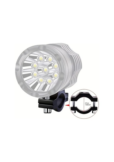 Hightower Siyah 1 Adet Evrensel Motosiklet Sis Farı Tutucu 18-27mm Ayarlanabilir Alyan Anahtarlı