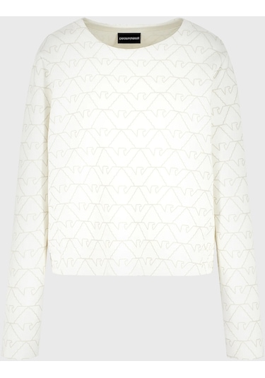 Emporio Armani Kadın Sweat 3d2m6h 1jhsz F126 Beyaz