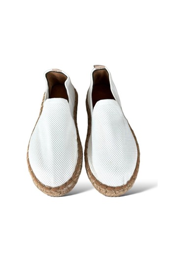 Unisex El Yapımı Triko Espadril Beyaz-beyaz Beyaz