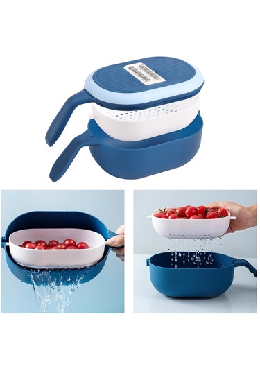 Suntek Sebze Parçalayıcı Doğrayıcı Patates Domates Mavi Mavi Diğer