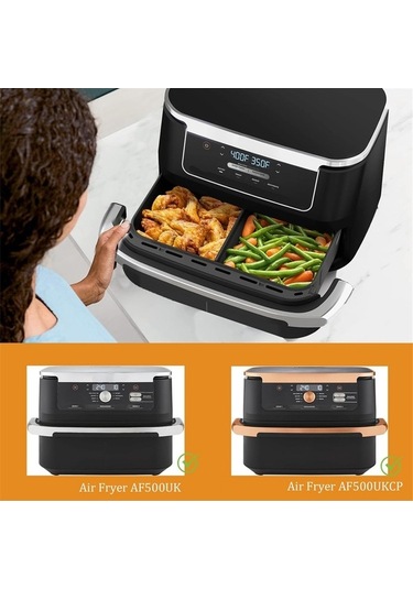 Ulzyvf Yeniden Siyah Silikon Silikon Ninja Kullanılabilir Kaplamaları İçin Hava Fritözü Af500 10.4l Ss Siyah