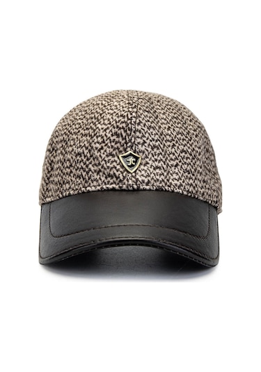 Tamer Tanca Erkek Deri & Tekstil Bej Şapka 524 1121 Sapka Sk24-25 Bej Dsnl Koyu Bej