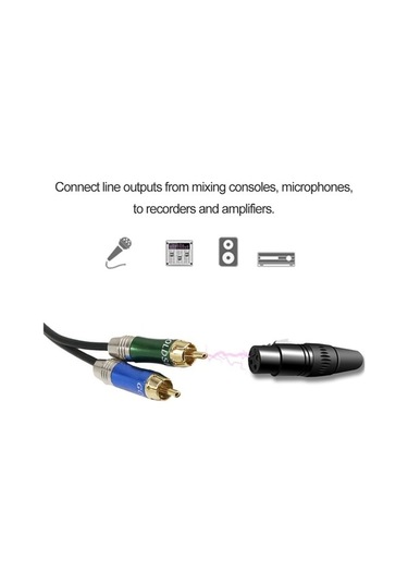 Novahub 2'li Xlr-rca Erkek Ses Bağlantı Kablosu, 29.5cm, Multimedya Uygun, Hd Ses Kablo