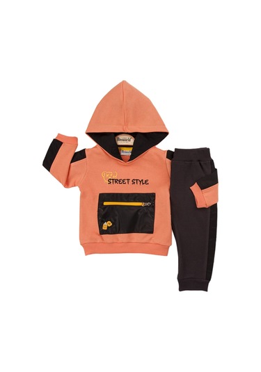 Miniworld Erkek Bebek Wolf Kanguru Cepli Kışlık Eşofman Takımı 16782 001