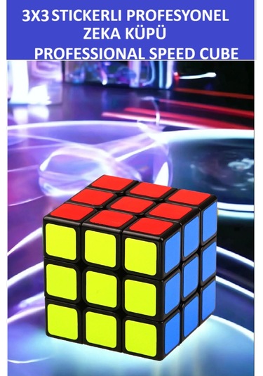 3x3x3 Professıonal Speed Cube Stıckerlı - Stıckerlı Profesyonel Rubik Zeka Sabır Küpü