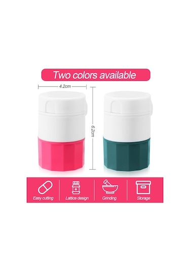 Likeable Hap Kırıcı, Hap Kesici, Hap Öğütücü, Çok Işlevli 3 Bölmeli-21