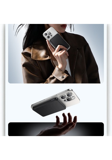 Benks Mp17 Armorgo M-safe Özellikli 600d Aramid Fiber Qi2 Teknolojili Powerbank 15w 10000mah Siyah Siyah