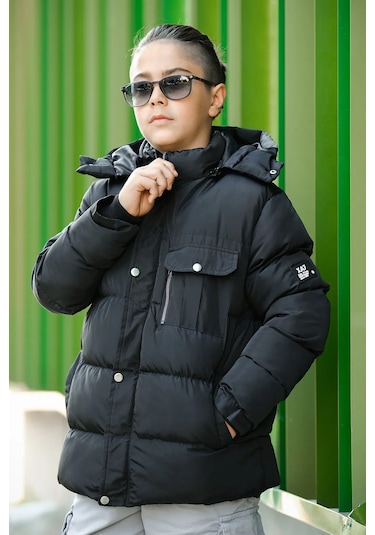 Erkek Çocuk Şişme Mont Km.0041 Siyah