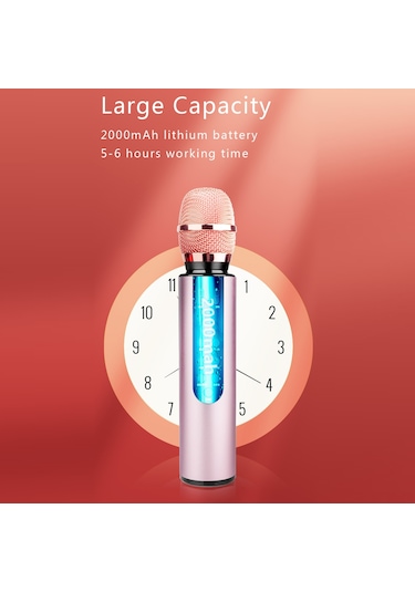 Samdoo Çocuklar İçin Taşınabilir Bluetooth Mikrofon - Ktv Ve Ev Partileri İçin 5.0 Versiyon