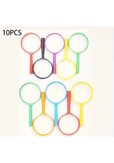 Trendooze 5 Adet Mini El Büyüteci Plastik Taşınabilir Mercek Outdoor Eğlence Aracı Sunshine022 Model