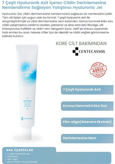 Centecassol Hyaluronik Asit İçeren Nemlendirici Jel 40 ML