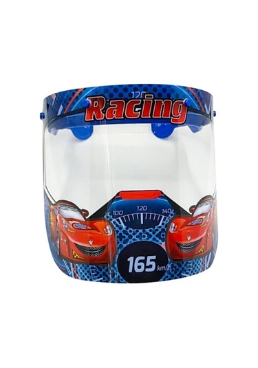 Racing Erkek Çocuk Oynar Başlıklı Yüz Koruyucu Siperlik Koruma Çok Renkli