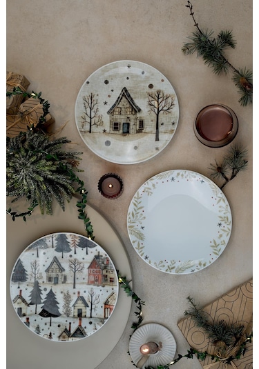 Kütahya Porselen Nostalgia 6 Kişilik Pasta Takımı