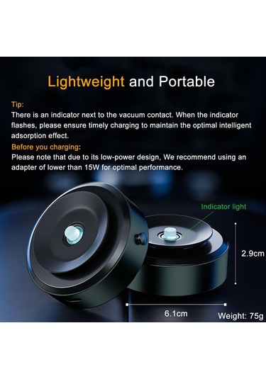 Yifomall Araç İçin Vakum Emici Telefon Tutucu - 360 Döner, Elini Serbest Bırak, Zinc Alloy+abs, X8q Piraz Renk Yeşil