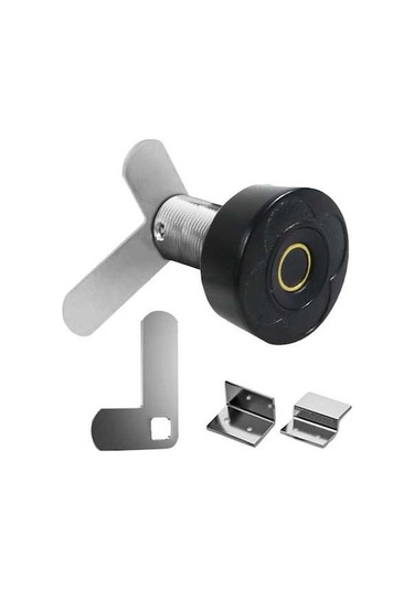 Createtech Homyl Parmak İzi Dolap Kilidi - Ev & Ofis Çekmeceleri İçin Gizli 30mm Siyah