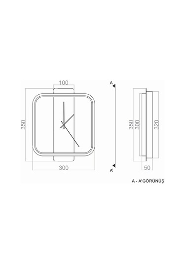 Sconce Özel Tasarım Saat Duvar Aplik Led Elektrik Bağlantısı Gerektirir Mat Siyah