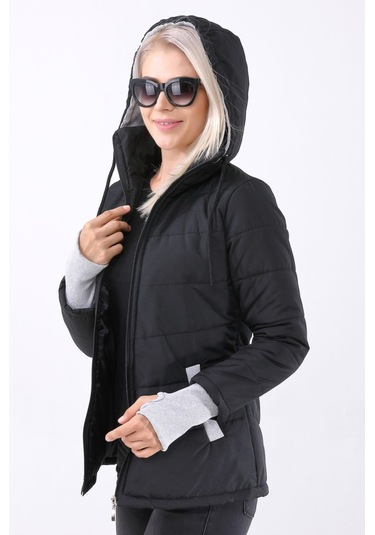 Barbora Su Geçirmez Şişme Mont  bttr801siyah2