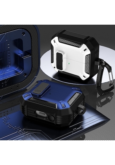 Youmex Samsung Galaxy Buds3/buds3 Pro İçin Tpu+pc Koruyucu Kılıf, Şarj Kutusu防滴 Kapak - Siyah Siyah