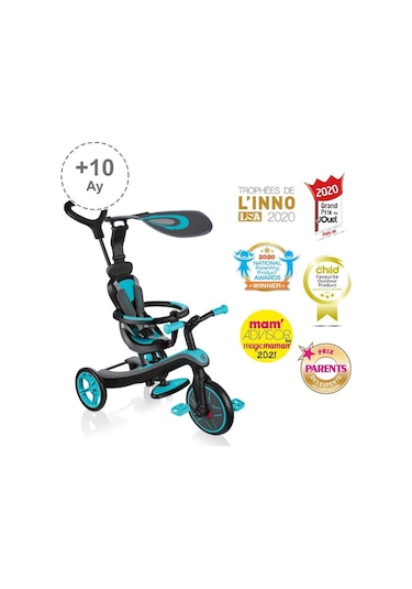 Globber Explorer 4 in 1 3 Tekerlekli Bisiklet Mavi