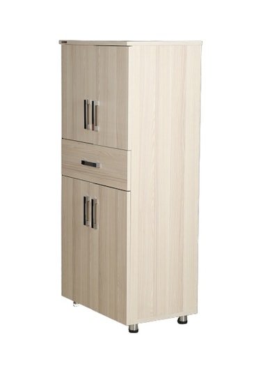 Çok Amaçlı Dolap 180 Cm Hard Parlak Carden Suntalem 4raf 1çekmece Kutuda Sevk El Yapım Ahşap