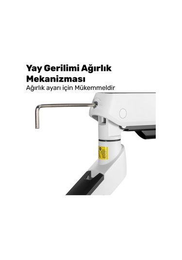 Npo Std54024hlw Elysium 27"-35" Amortisörlü Rgb Profesyonel Gaming Vesa Çift Kol Monitör Tutucu