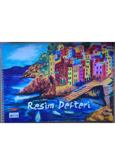 Resim Defteri 15 Yaprak Orta Boy Spiralli Telli 25x35
