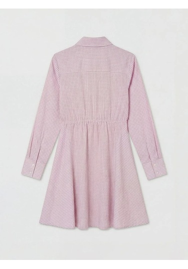 LC Waikiki Pembe Ekose A Kesim Mini Gömlek Elbise