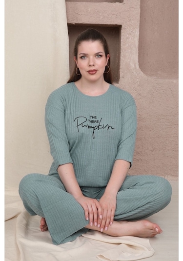 Fames Pijama Mint Büyük Beden Pijama Takım Mint