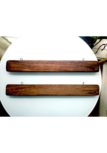 Omeniv Antika Ahşap İki Adet Pasta Kurabiye Kalıbı Mutfak