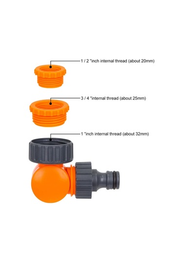 Bahçe Hortumu Bağlantısı, Musluk Adaptörü, Sulama Hortumu 2 Adet Diğer Çok Renkli