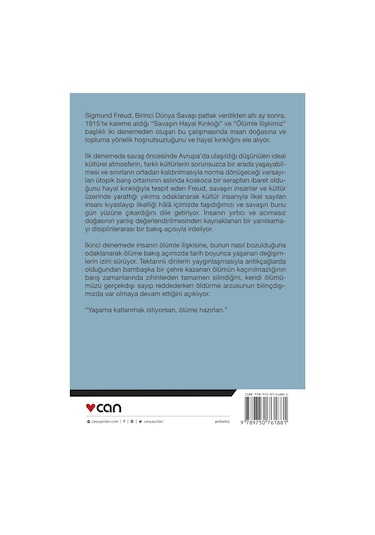 Savaş ve Ölüm Üzerine Çağdaş Düşünceler - Sigmund Freud - Can Yayınları