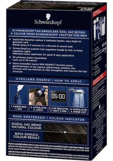 Schwarzkopf Men Perfect Saç Boyası 80 - Kahve Siyah