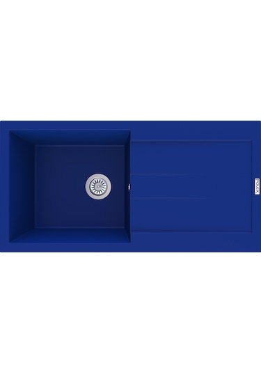 Polex Cristalüx Granit Evye P-X1 Mavi Tezgah Altı Ve Tezgah Üstü Mutfak Evyesi 98x49.5 CM