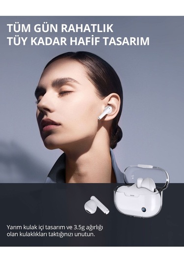 Aukey EP-M2-WH 13mm Sürücülü Bluetooth 5.3 Ipx4 Kablosuz Kulaklık