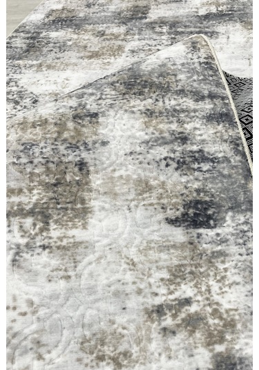 Lüle Halı Petek Dokulu Düz Renk Kaymaz Taban Yolluk Halı Lhsmptkgri2