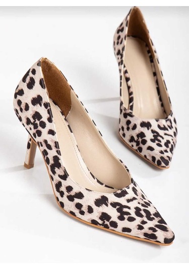 Rahat Leopar Renkli Stiletto Bej-leopar